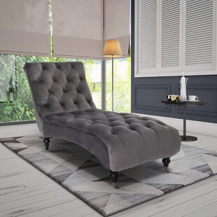 Wood chaise deals lounge with cushion